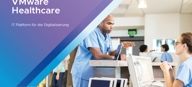 Cover for the VMware Healthcare brochure - IT Platform für die Digitalisierung