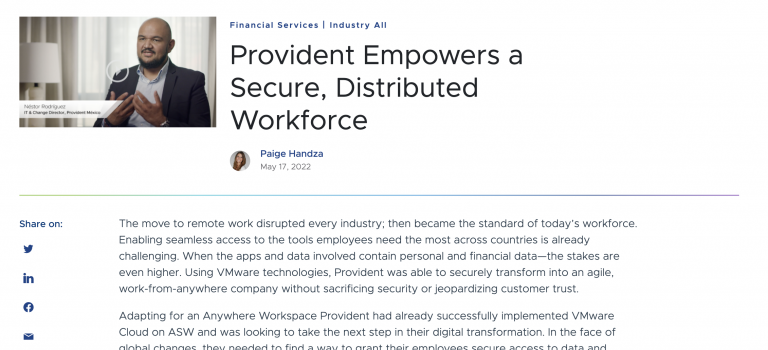 Provident Empowers a Secure, Distributed Workforce