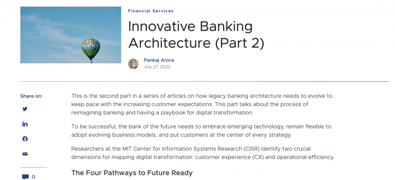 Innovative Banking Architecture (Part 2)