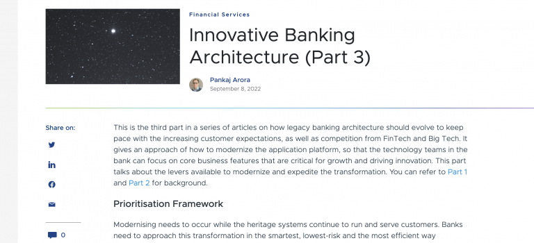 Innovative Banking Architecture (Part 3)
