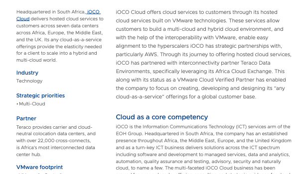 Cloud Provider iOCO Cloud Leverages VMware To Build Any Cloud-as-a-Service