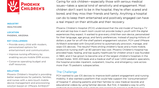 Phoenix Children’s Hospital Helps Patients Heal with Modern, Personalized, and Secure Digital Experiences