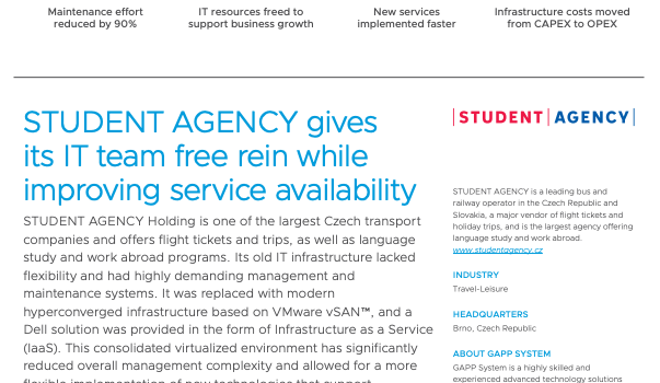IaaS for critical systems gives IT teams free rein at Student Agency